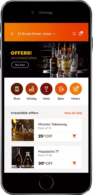 alcohol app screen