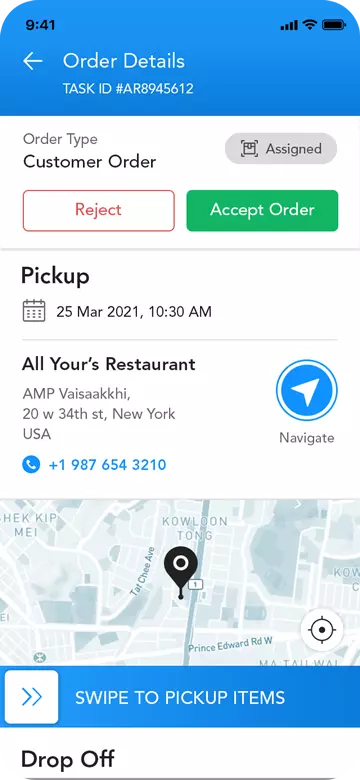 booka Delivery System screen