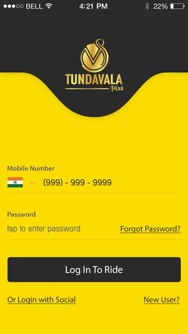 tundavala-taxi screen