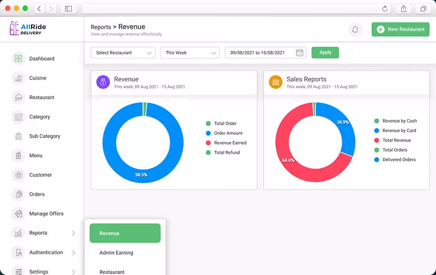 cannabis Delivery Customer Screen