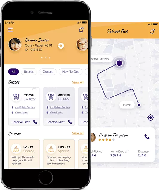 School bus software- user app