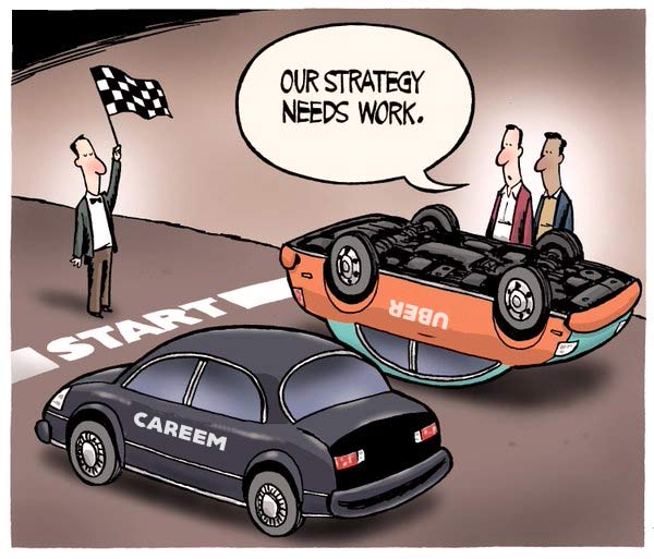 apps like Careem and Uber cartoon