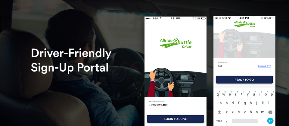 ridesharing app driver portal