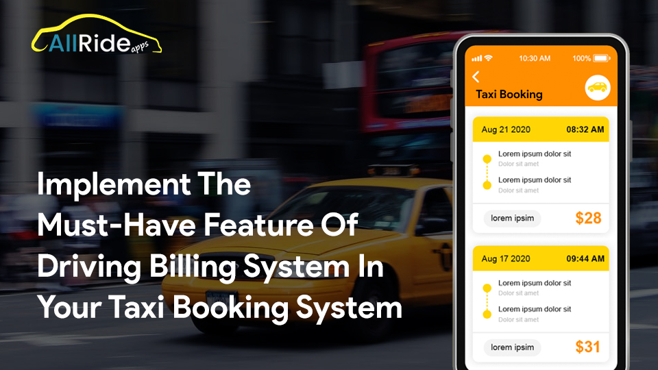 automated driver billing system for taxi app