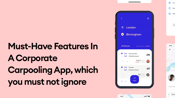 corporate carpooling app features