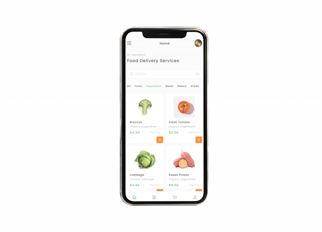 grocery delivery custom app