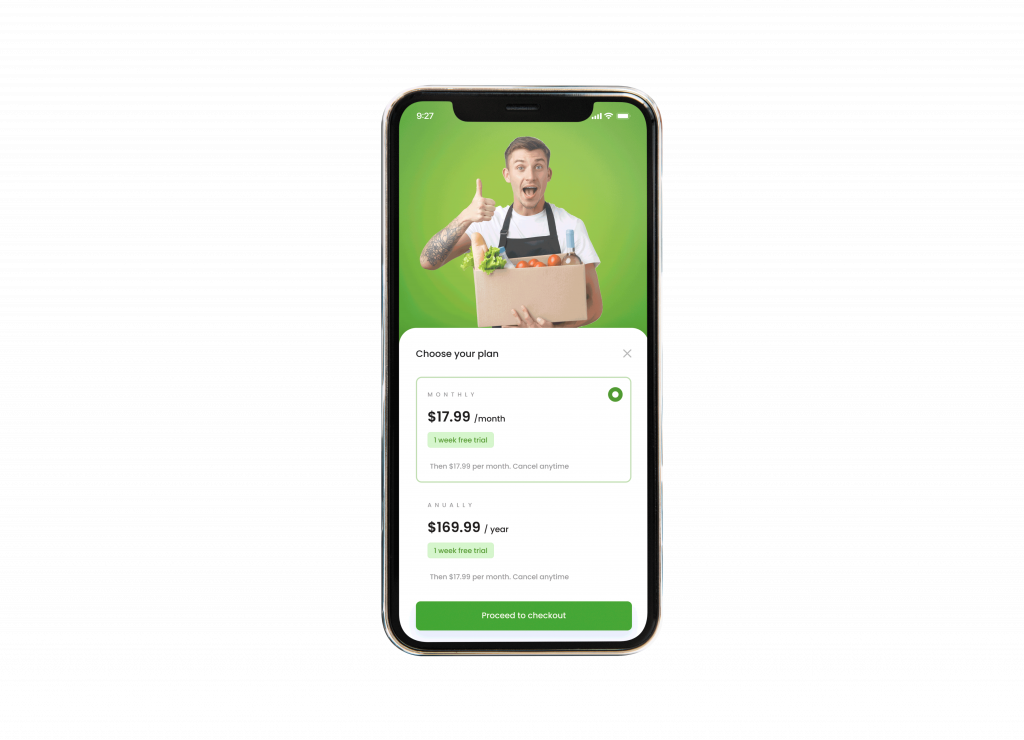 saas based grocery app