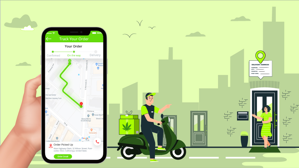 real-time tracking cannabis delivery