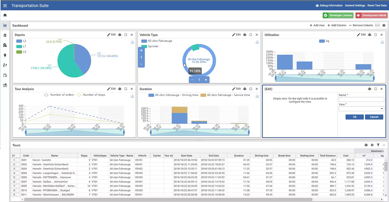 Transportation scheduling software