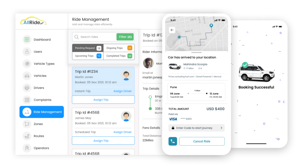 ride hailing software