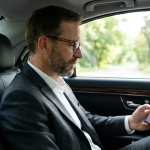 Real-time map in a taxi dispatch system tracking active cabs and trips