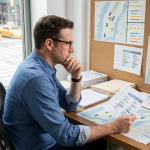 Man sitting on his working desk