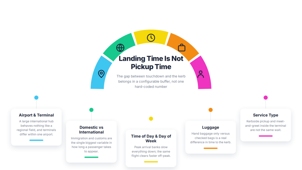 Landing time is not pickup time