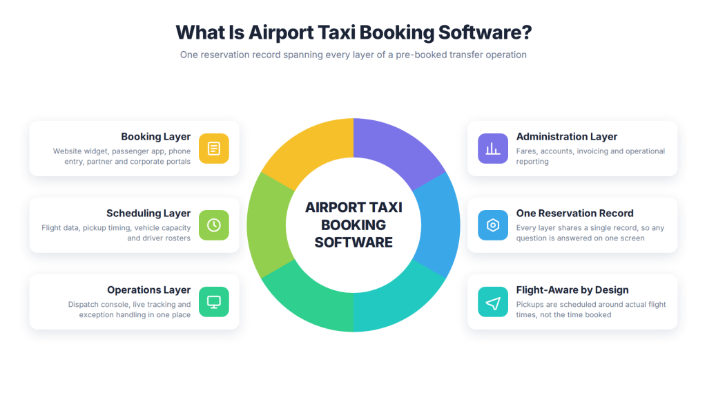 What is airport taxi booking software?