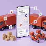 3D image of vehicles around a smartphone